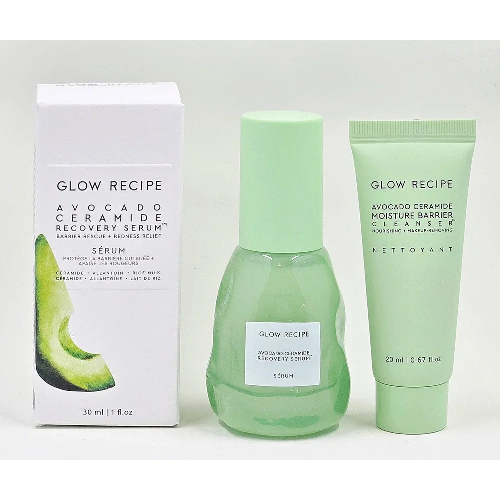 Glow Recipe Avocado Ceramide Recovery Serum + Moisture Barrier Cleanser Set